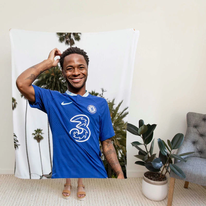 Raheem Sterling Extraordinary Chelsea Football Fleece Blanket