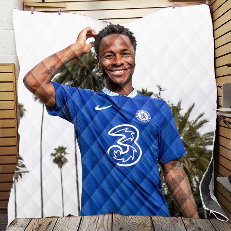 Raheem Sterling Extraordinary Chelsea Football Quilt Blanket