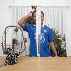 Raheem Sterling Extraordinary Chelsea Football Window Curtain