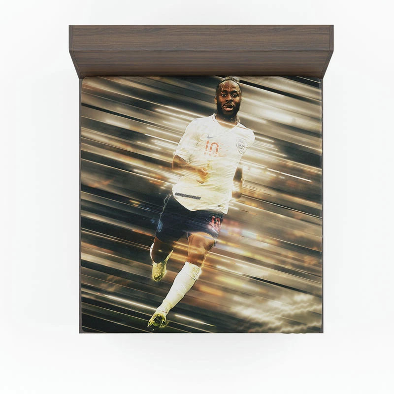 Raheem Sterling Inspirational English Football Fitted Sheet