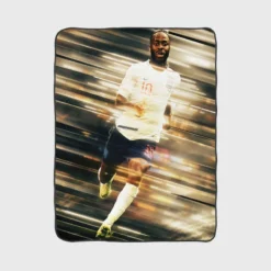 Raheem Sterling Inspirational English Football Fleece Blanket 1