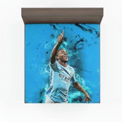Raheem Sterling Passionate Football Fitted Sheet