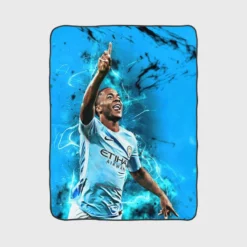 Raheem Sterling Passionate Football Fleece Blanket 1