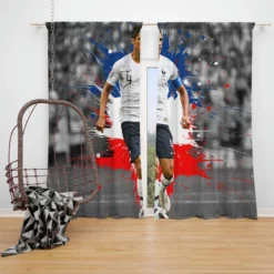 Raphael Varane  France Soccer Player Window Curtain