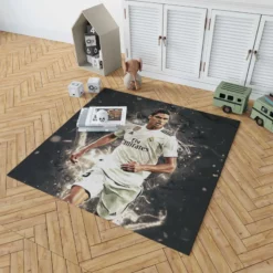 Raphael Varane Popular Soccer Player Rug 1