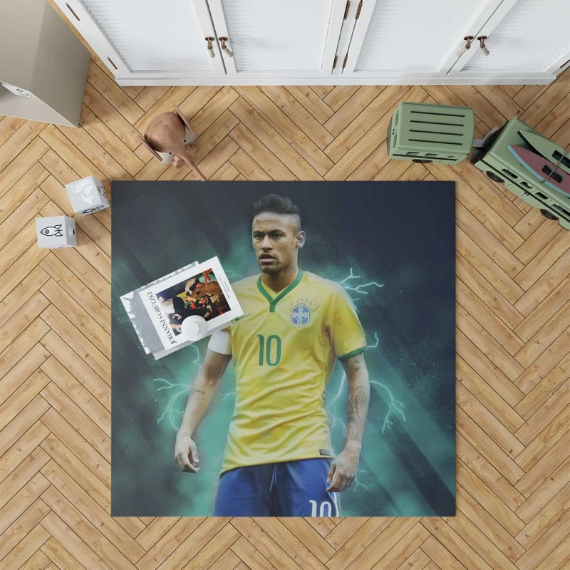 Ready Brazil Footballer Player Neymar Rug