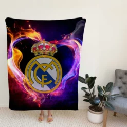 Real Madrid 5D Diamond Painting Logo Fleece Blanket