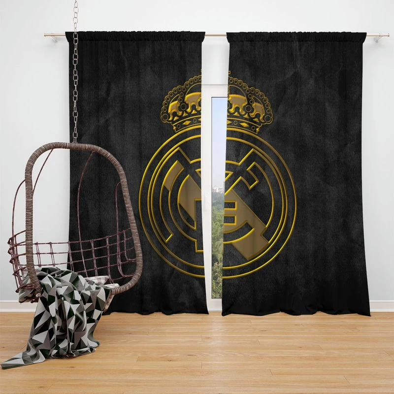 Real Madrid CF Copa del Rey Soccer Club Window Curtain
