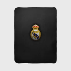 Real Madrid CF Football Logo Fleece Blanket 1