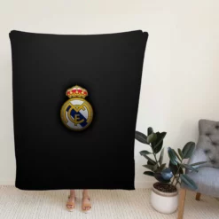 Real Madrid CF Football Logo Fleece Blanket