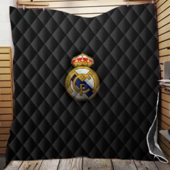 Real Madrid CF Football Logo Quilt Blanket