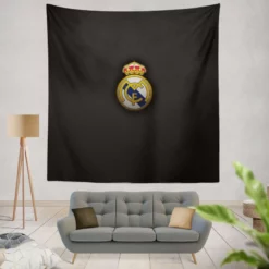 Real Madrid CF Football Logo Tapestry