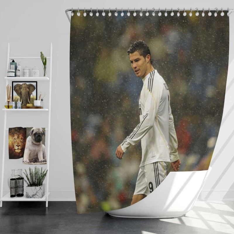 Real Madrid CF Ronaldo CR7 Shower Curtain