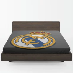 Real Madrid CF embedded logo Fitted Sheet 1