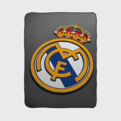 Real Madrid CF embedded logo Fleece Blanket 1