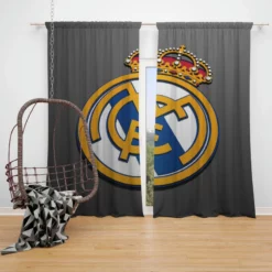 Real Madrid CF embedded logo Window Curtain