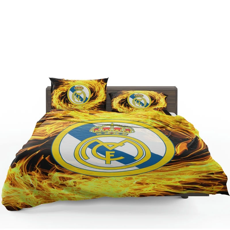 Real Madrid Fire Logo Bedding Set