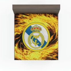 Real Madrid Fire Logo Fitted Sheet