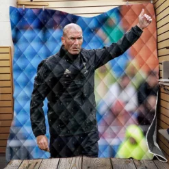 Real Madrid Football Zinedine Zidane Quilt Blanket