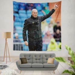 Real Madrid Football Zinedine Zidane Tapestry