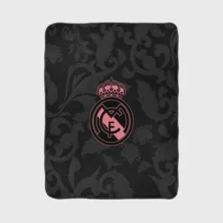 Real Madrid Logo Copa De La Liga Club Fleece Blanket 1