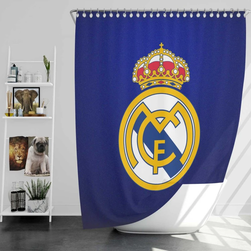 Real Madrid Logo Inspirational Football Club Shower Curtain