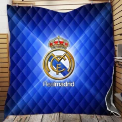 Real Madrid Logo Spain Football Club Quilt Blanket