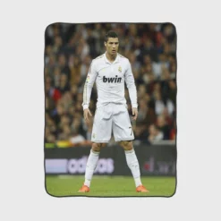 Real Madrid Soccer Player Cristiano Ronaldo Fleece Blanket 1