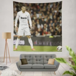 Real Madrid Soccer Player Cristiano Ronaldo Tapestry