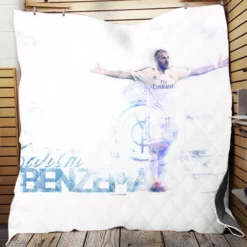 Real Madrid Soccer Player Karim Benzema Quilt Blanket