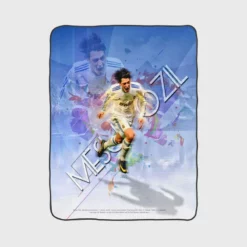 Real Madrid Soccer Player Mesut Ozil Fleece Blanket 1