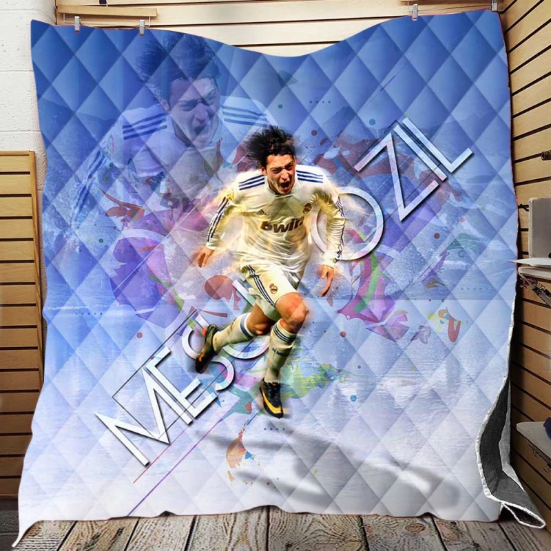 Real Madrid Soccer Player Mesut Ozil Quilt Blanket