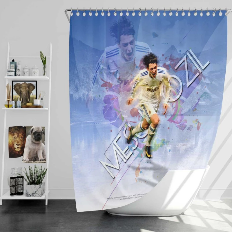 Real Madrid Soccer Player Mesut Ozil Shower Curtain