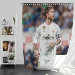 Real Madrid Soccer Player Sergio Ramos Shower Curtain