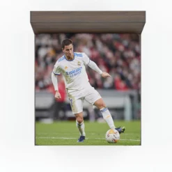 Real Madrid Star Football Player Eden Hazard Fitted Sheet