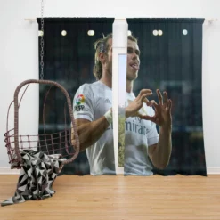 Real Madrid Welsh Player Gareth Bale Window Curtain
