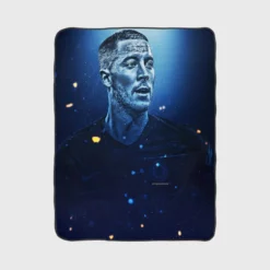 Red Devils Captain Eden Hazard Fleece Blanket 1