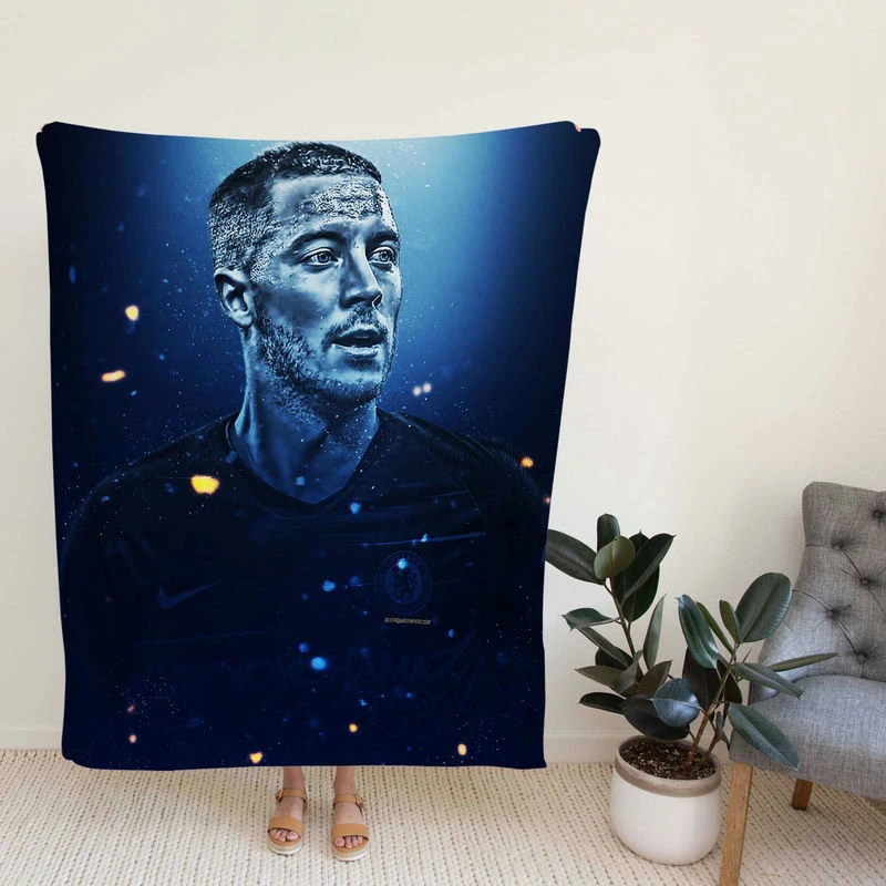 Red Devils Captain Eden Hazard Fleece Blanket