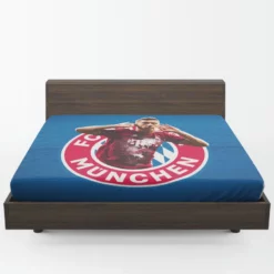 Robert Lewandowski Bayern Munich Football Player Fitted Sheet 1