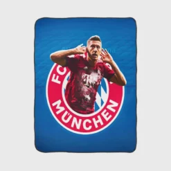 Robert Lewandowski Bayern Munich Football Player Fleece Blanket 1