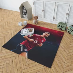 Robert Lewandowski Celebrated Football Player Rug 1