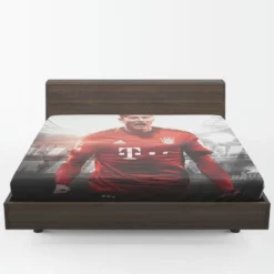 Robert Lewandowski Competitive Football Player Fitted Sheet 1