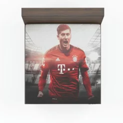 Robert Lewandowski Competitive Football Player Fitted Sheet