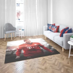 Robert Lewandowski Competitive Football Player Rug 2