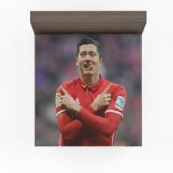 Robert Lewandowski European Cup Winners Cup Fitted Sheet