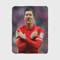 Robert Lewandowski European Cup Winners Cup Fleece Blanket 1