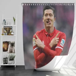 Robert Lewandowski European Cup Winners Cup Shower Curtain