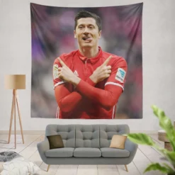 Robert Lewandowski European Cup Winners Cup Tapestry