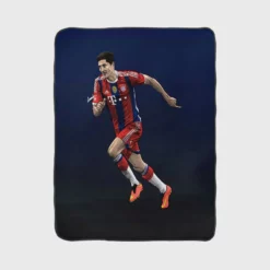 Robert Lewandowski Football Player Art Fleece Blanket 1