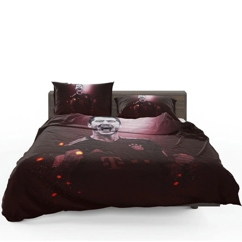 Robert Lewandowski Graceful Football Player Bedding Set